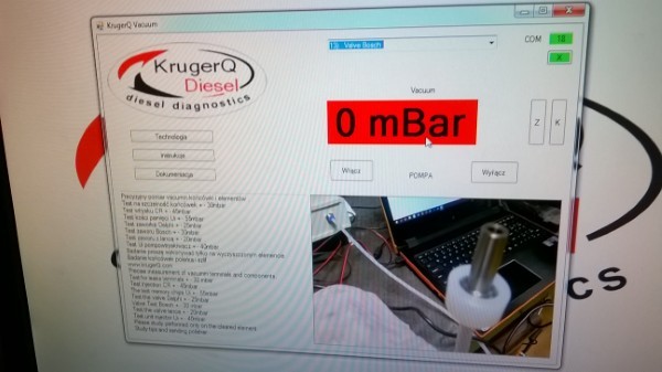 vacum test common rail ,zaworek szczelność