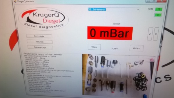 vacum test common rail ,zaworek szczelność