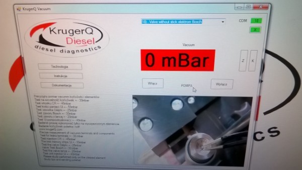 vacum test common rail ,zaworek szczelność